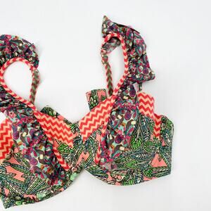 Maaji Size XL Multicolor Patchwork Bikini Top